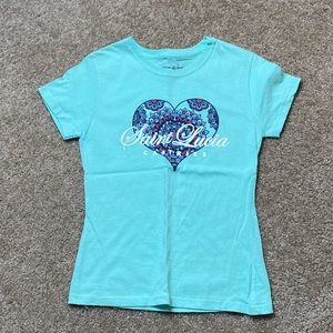 Caribbean Side Women’s Blue Saint Lucia Castries Top Size Medium